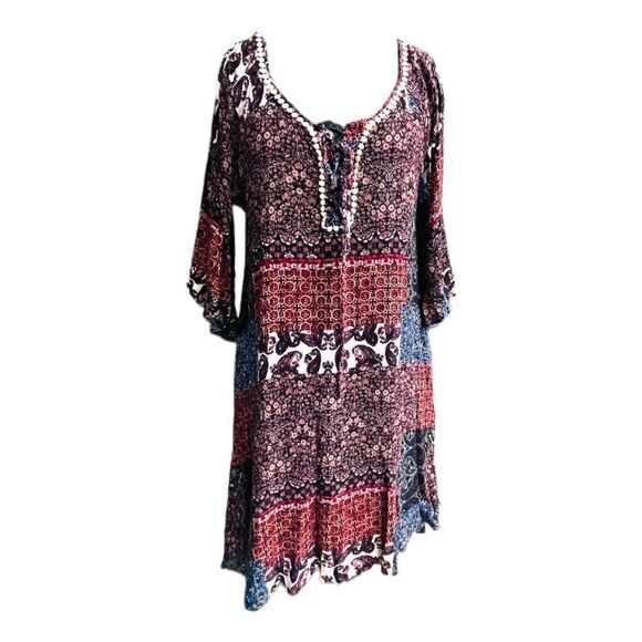 NAÏF COLD Shoulder 3/4 Length Sleeve Lined Dress Size Small - Picture 1 of 7
